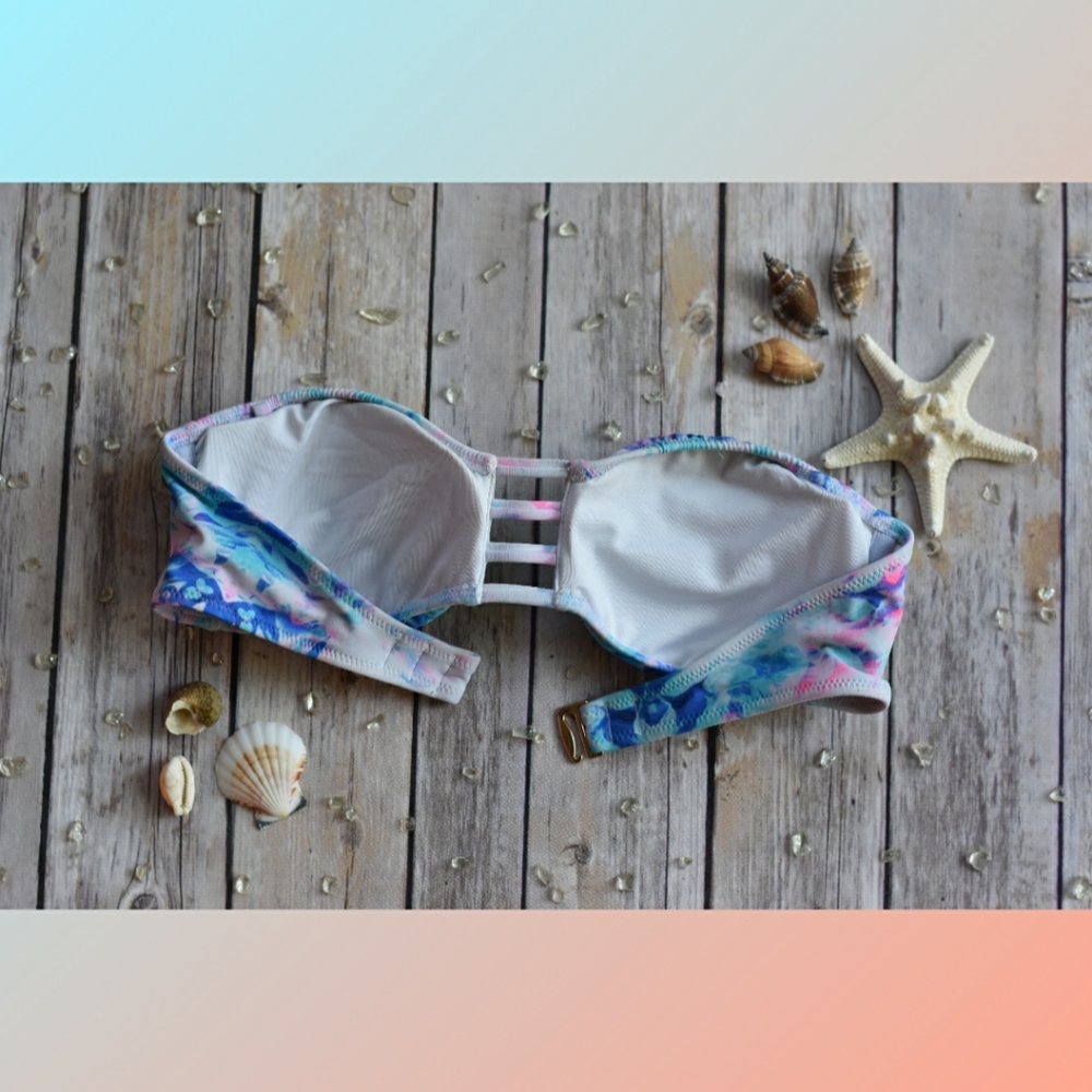👙Victoria's Secret Strapless Bikini Top Size 37B - Picture 2 of 4